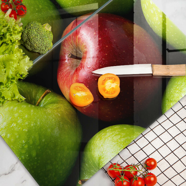 Herdabdeckplatte glas Saftige Äpfel