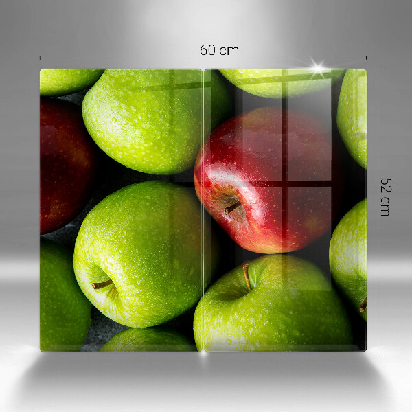 Herdabdeckplatte glas Saftige Äpfel