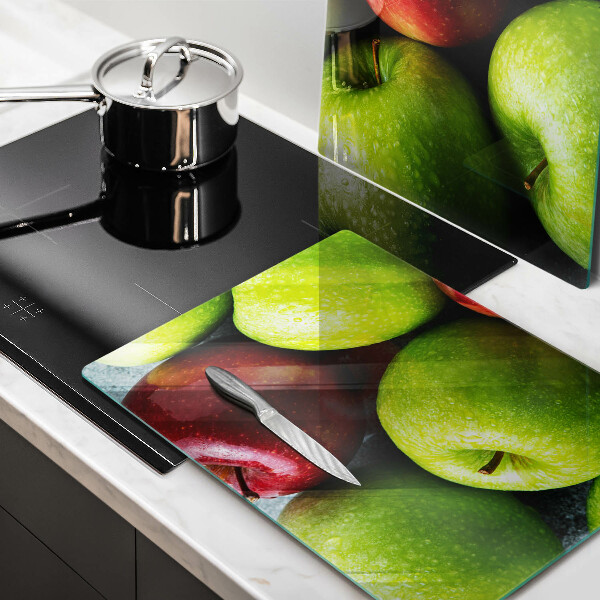Herdabdeckplatte glas Saftige Äpfel