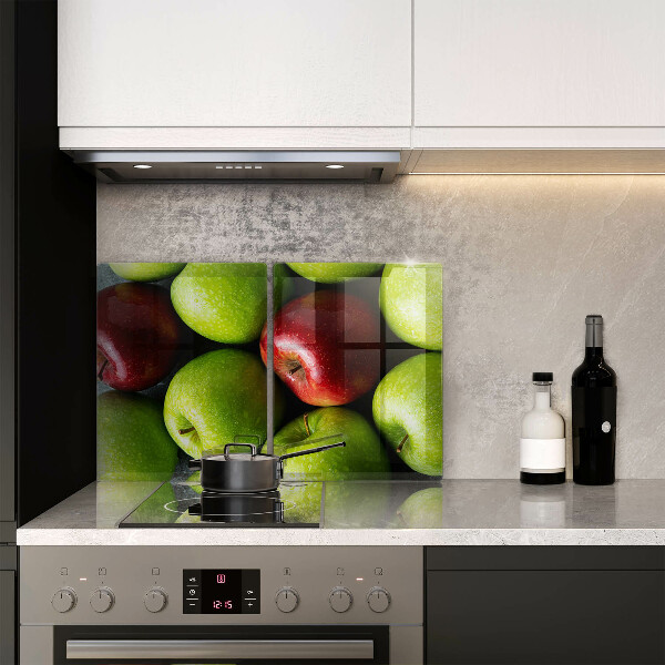 Herdabdeckplatte glas Saftige Äpfel
