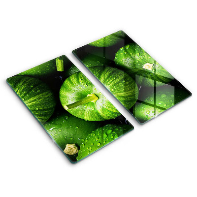Herdabdeckplatte glas Grüne Kürbisse