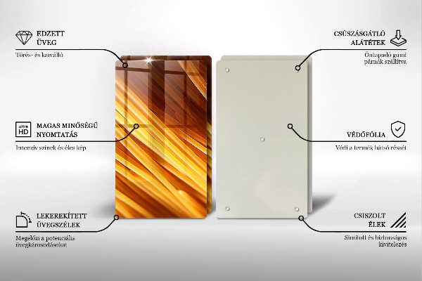 Herdabdeckplatte glas Spaghetti-Nudeln