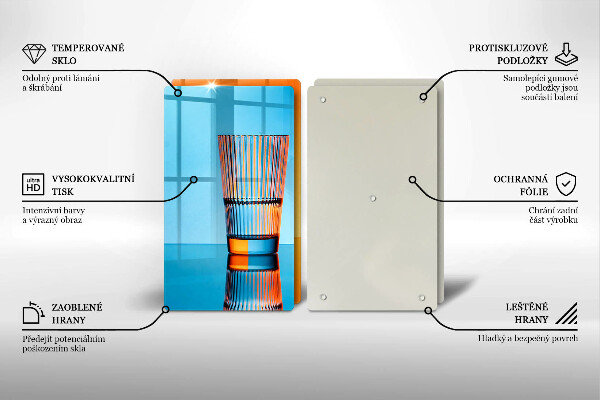 Herdabdeckplatte glas Zwei Gläser Wasser
