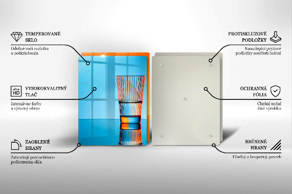 Herdabdeckplatte glas Zwei Gläser Wasser