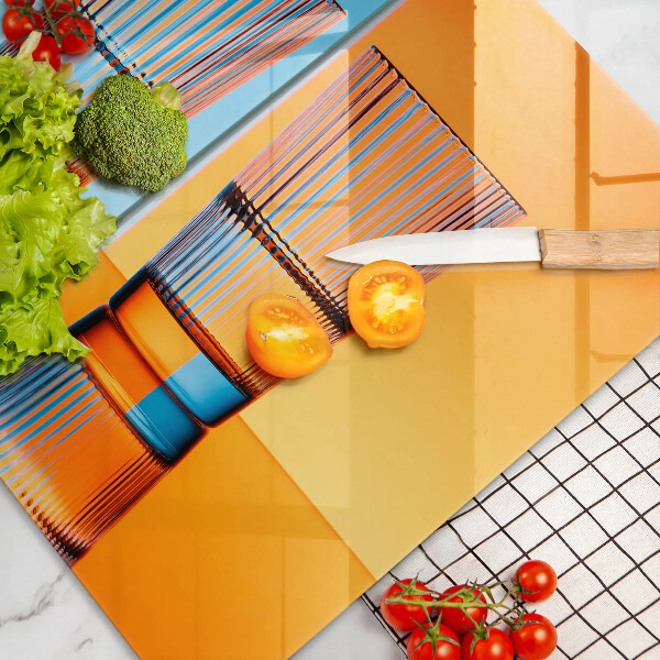 Herdabdeckplatte glas Zwei Gläser Wasser