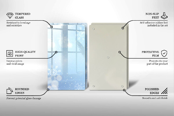 Herdabdeckplatte glas Wintertextur