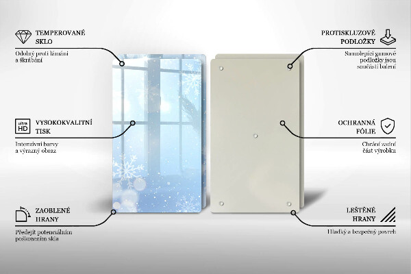 Herdabdeckplatte glas Wintertextur