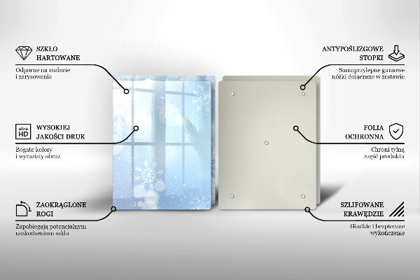 Herdabdeckplatte glas Wintertextur