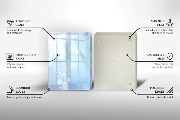 Herdabdeckplatte glas Wintertextur