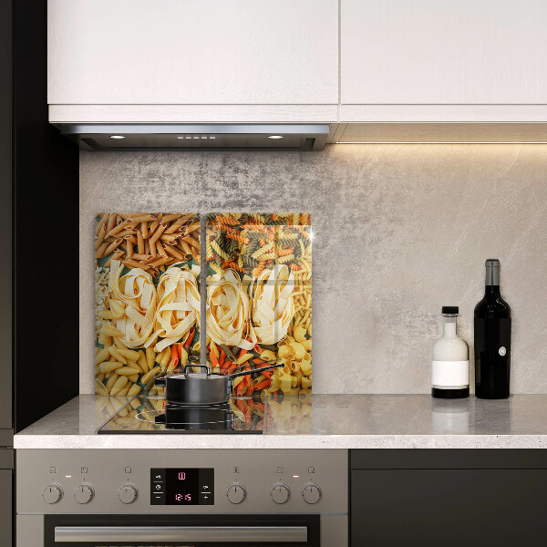 Herdabdeckplatte glas Verschiedene Nudelsorten