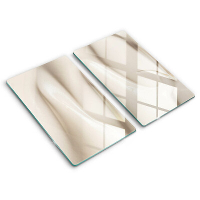 Herdabdeckplatte glas Cremiges Eis