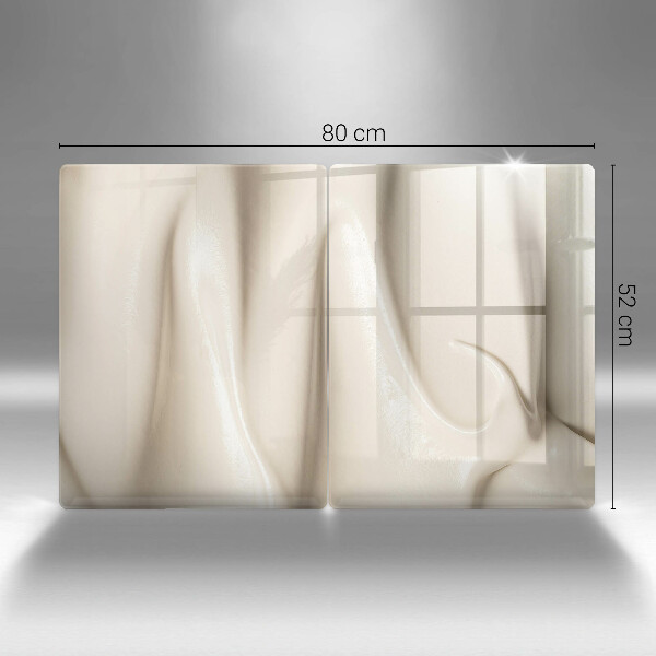 Herdabdeckplatte glas Cremiges Eis