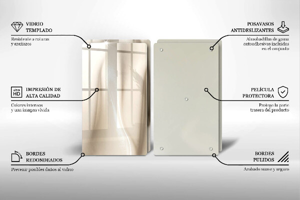 Herdabdeckplatte glas Cremiges Eis