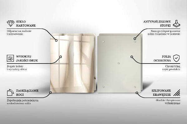 Herdabdeckplatte glas Cremiges Eis