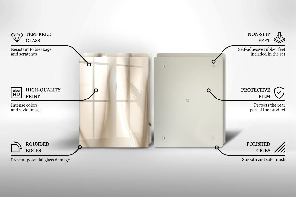 Herdabdeckplatte glas Cremiges Eis