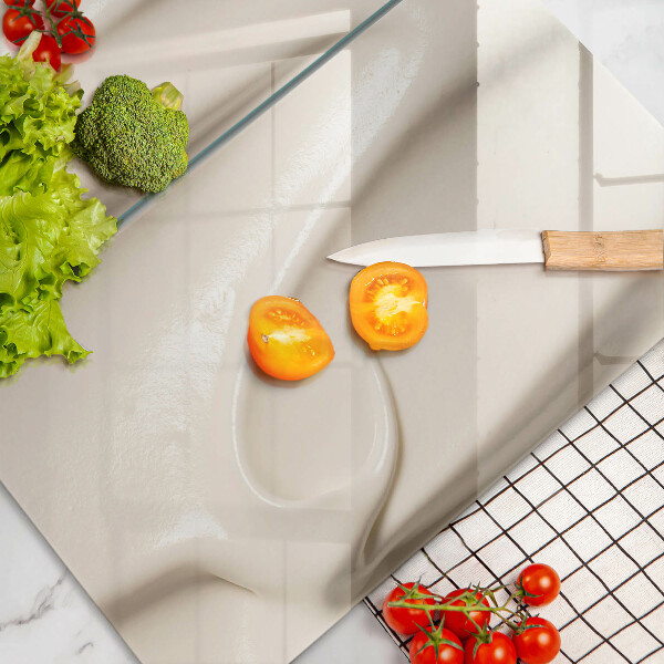 Herdabdeckplatte glas Cremiges Eis