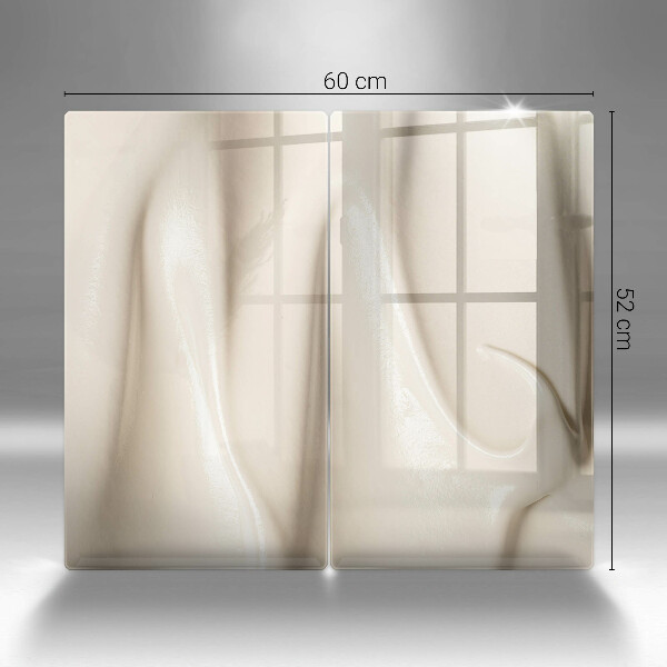 Herdabdeckplatte glas Cremiges Eis