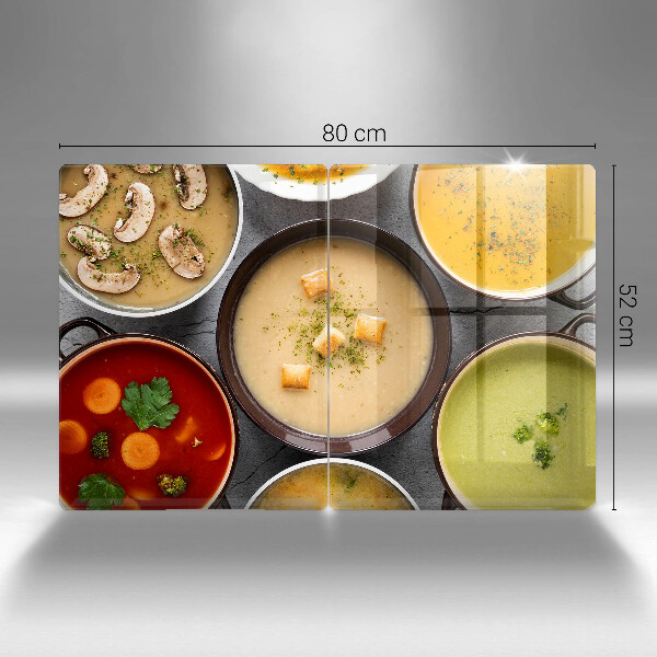 Herdabdeckplatte glas Bunte Suppen
