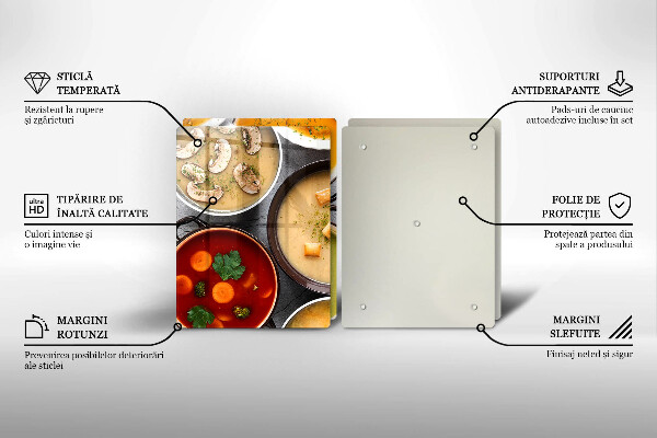 Herdabdeckplatte glas Bunte Suppen