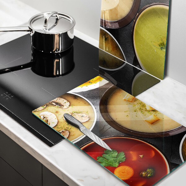 Herdabdeckplatte glas Bunte Suppen