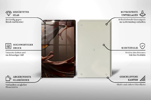 Herdabdeckung Flüssige Schokolade