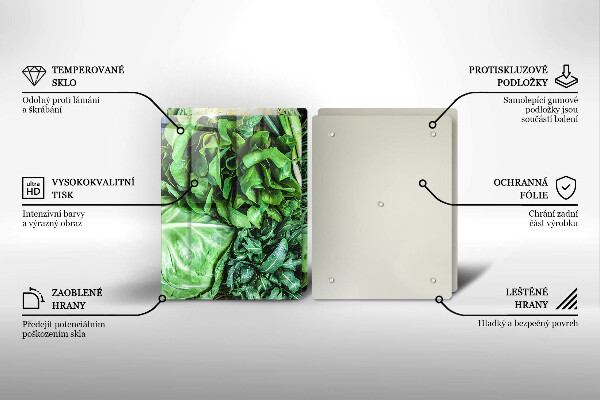 Herdabdeckung Grünes Gemüse