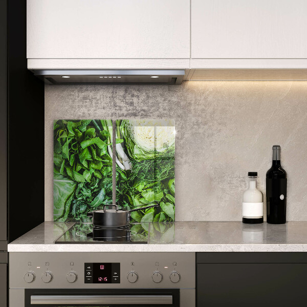 Herdabdeckung Grünes Gemüse