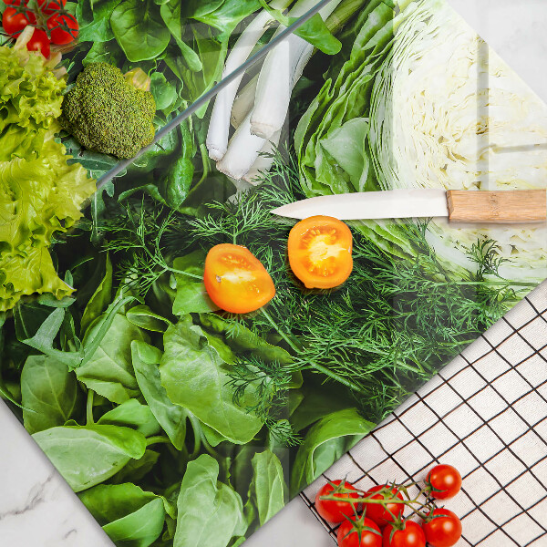 Herdabdeckung Grünes Gemüse