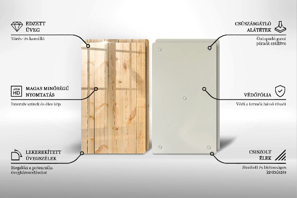 Herdabdeckung Zarte Holzbretter