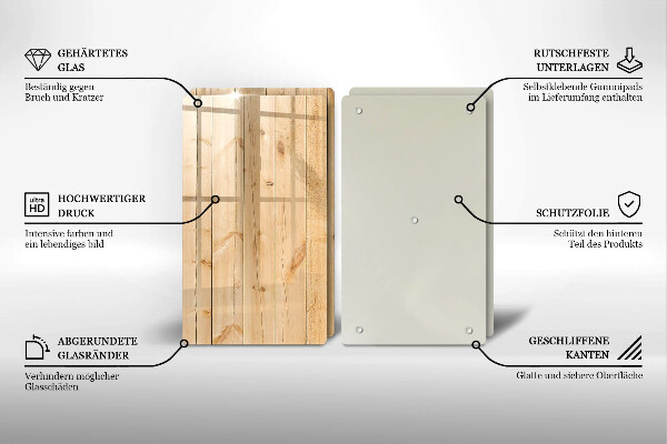 Herdabdeckung Zarte Holzbretter