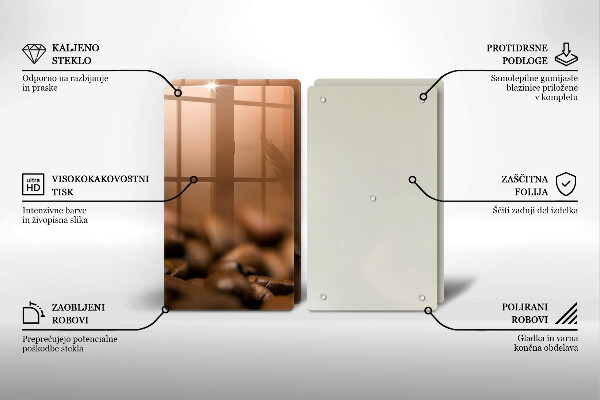 Herdabdeckung Kaffeebohnen