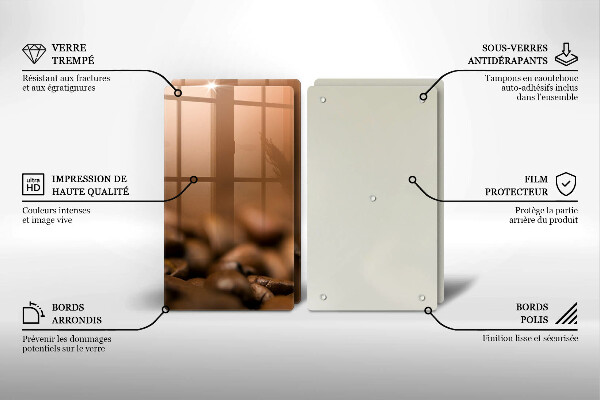 Herdabdeckung Kaffeebohnen