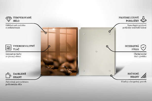 Herdabdeckung Kaffeebohnen