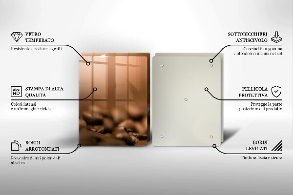 Herdabdeckung Kaffeebohnen