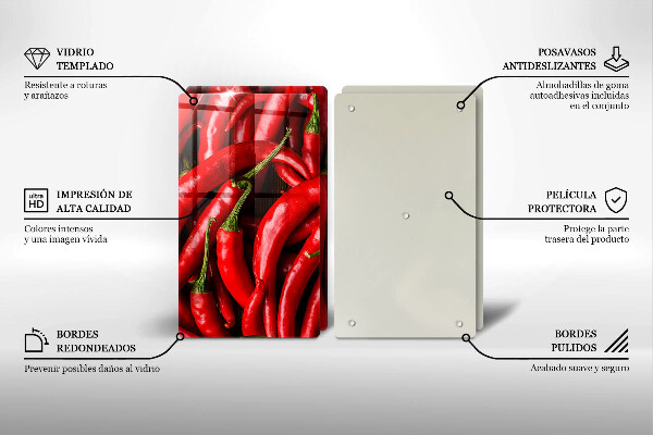 Herdabdeckung Scharfe Chilischoten