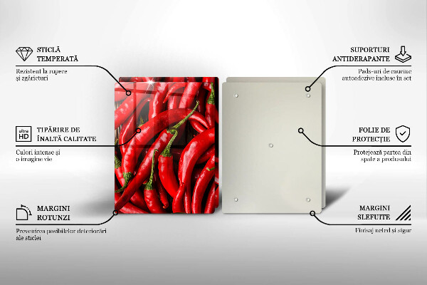 Herdabdeckung Scharfe Chilischoten