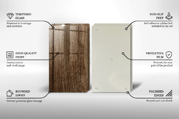 Herdabdeckung Holzstruktur