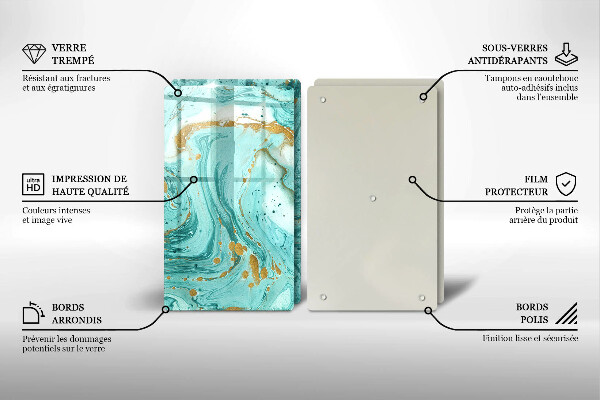 Herdabdeckung Blaue Abstraktion