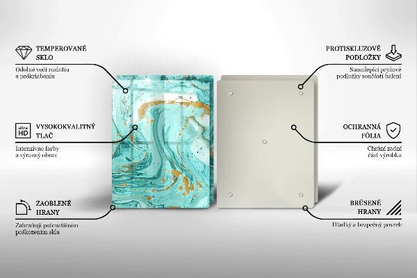 Herdabdeckung Blaue Abstraktion