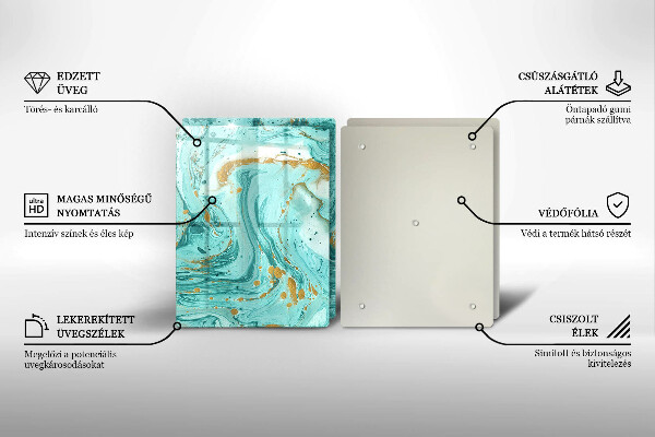 Herdabdeckung Blaue Abstraktion