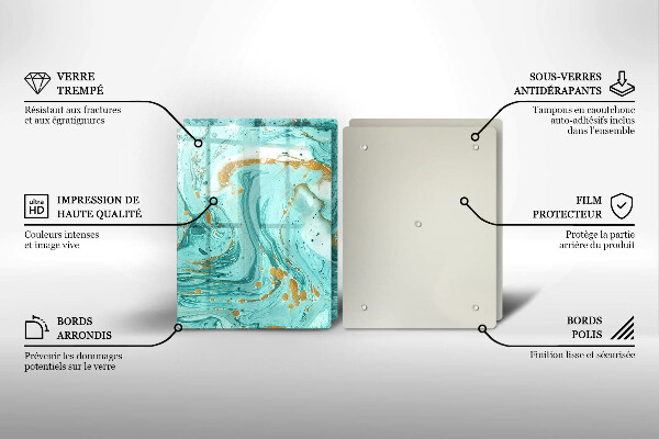 Herdabdeckung Blaue Abstraktion