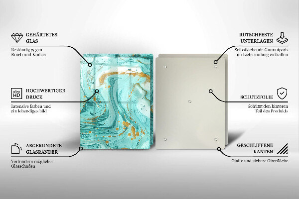 Herdabdeckung Blaue Abstraktion