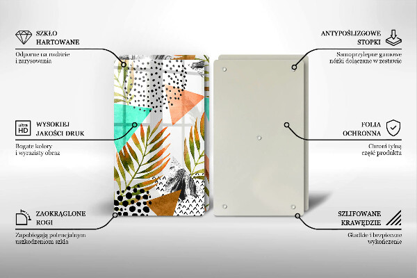 Herdabdeckung Boho-Blättermuster