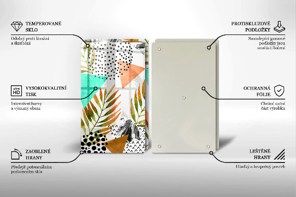 Herdabdeckung Boho-Blättermuster