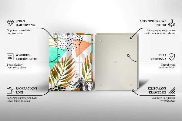 Herdabdeckung Boho-Blättermuster