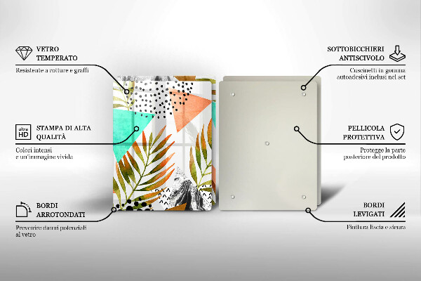 Herdabdeckung Boho-Blättermuster