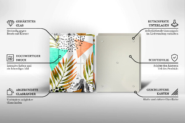 Herdabdeckung Boho-Blättermuster