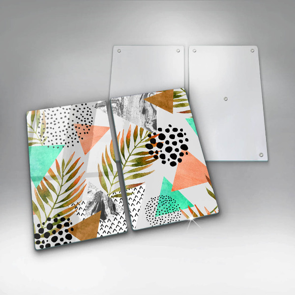 Herdabdeckung Boho-Blättermuster