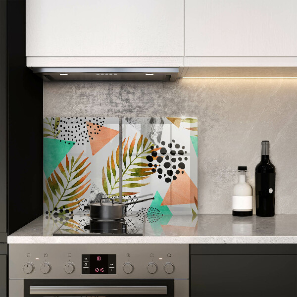 Herdabdeckung Boho-Blättermuster