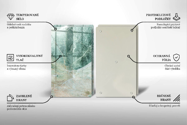 Herdabdeckung Steinstruktur